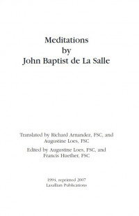 Meditations by John Baptist de La Salle