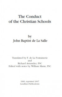 The Conduct of the Christian Schools