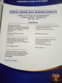 Jurnal Bisnis dan Kewirausahaan