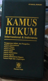 Kamus Hukum Internasional dan Indonesia