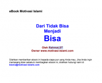 Dari Tidak Bisa Menjadi Bisa