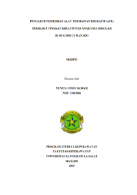PENGARUH PEMBERIAN ALAT  PERMAINAN EDUKATIF (APE) TERHADAP TINGKAT KREATIVITAS ANAK USIA SEKOLAH DI SD GMIM 21 MANADO