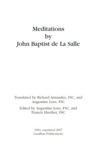 Image of Meditations by John Baptist de La Salle