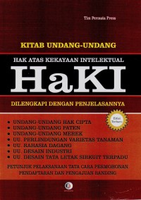 Image of Kitab undang-undang hak atas kekayaan intelektual HaKI