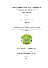 Image of ANALISIS PERBEDAAN MEDIA LEAFLET DAN AUDIOVISUAL TENTANG PENGETAHUAN BAHAYA MEROKOK PADA SISWA SMA KELAS XI IPSSMAN 2 MANADO
