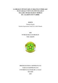 Image of gambaran pengetahuan sikap dan perilaku masyarakat tentang pencegahan malaria di kelurahan morgo rt 9 kabupaten nabire