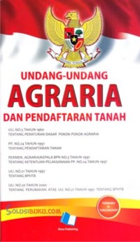 Image of Undang-undang Agraria dan Pendaftaran Tanah