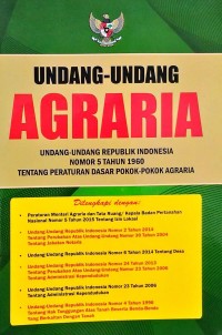 Image of Undang-undang agraria