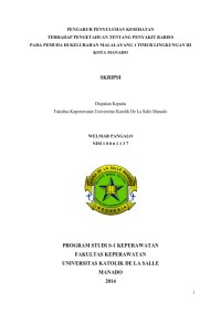 Image of PENGARUH PENYULUHAN KESEHATAN TERHADAP PENGETAHUAN BAHAYA NAPZA BAGI REMAJA DI SMA NEGERI 1 BITUNG